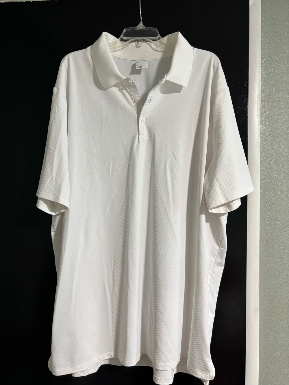 all in motion White Men's Short Sleeve Polo Button-Down Shirt